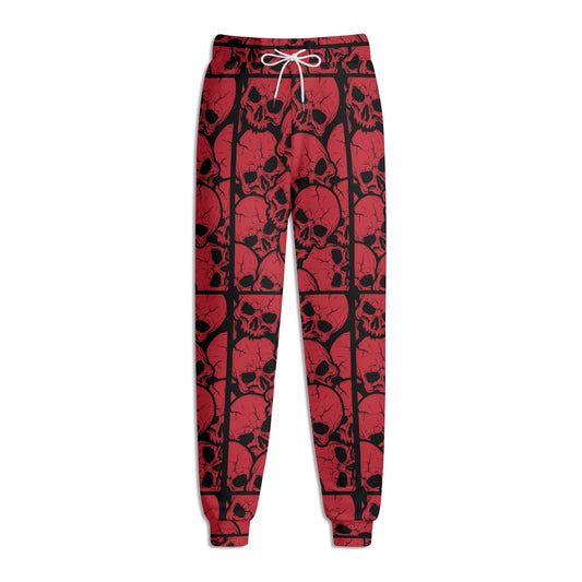 Red Skulls Joggers Sweatpants