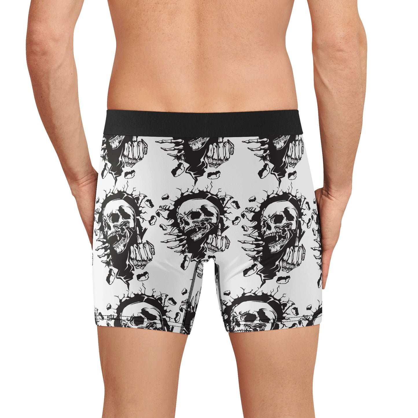 Middle Finger Skull Classic Stretch Underwear