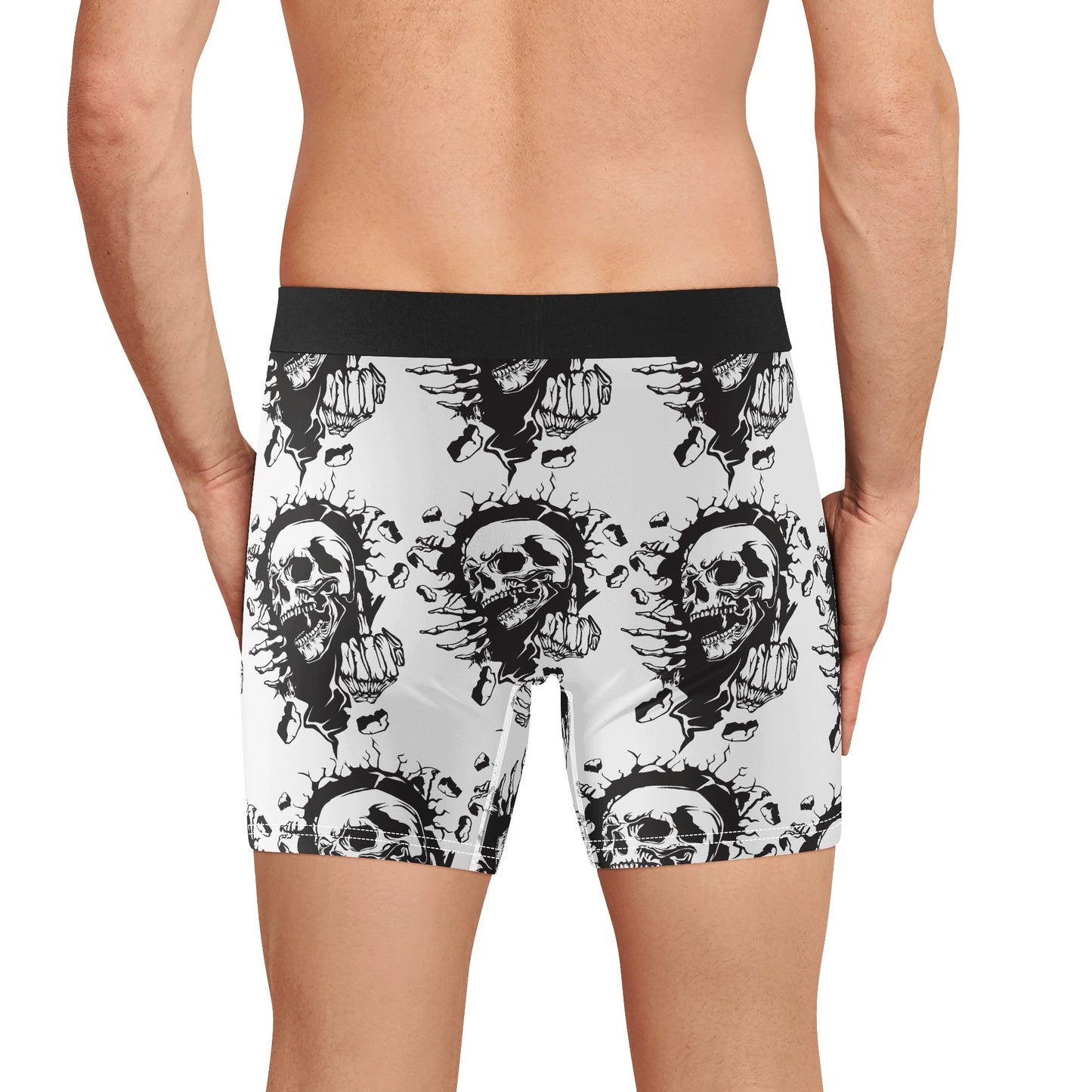 Middle Finger Skull Classic Stretch Underwear