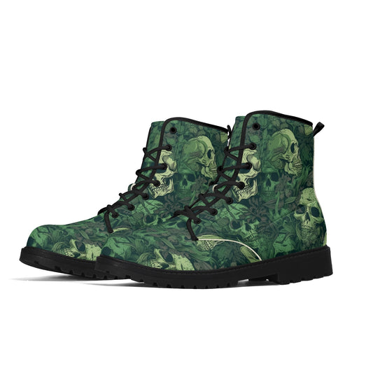 Green Skulls Mens Upgraded Black Outsole Leather Boots