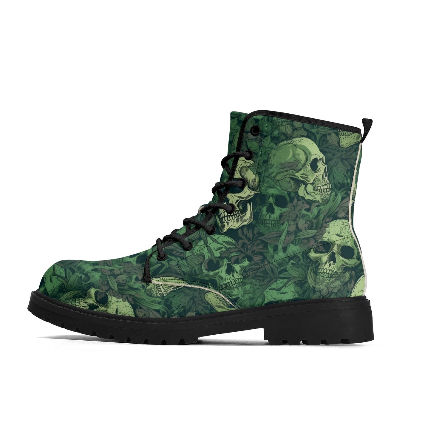 Green Skulls Mens Upgraded Black Outsole Leather Boots