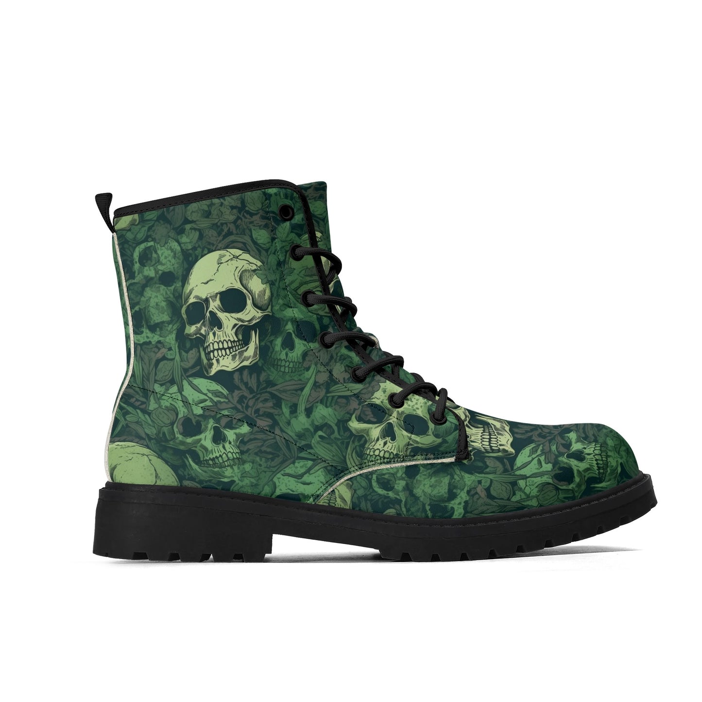 Green Skulls Mens Upgraded Black Outsole Leather Boots