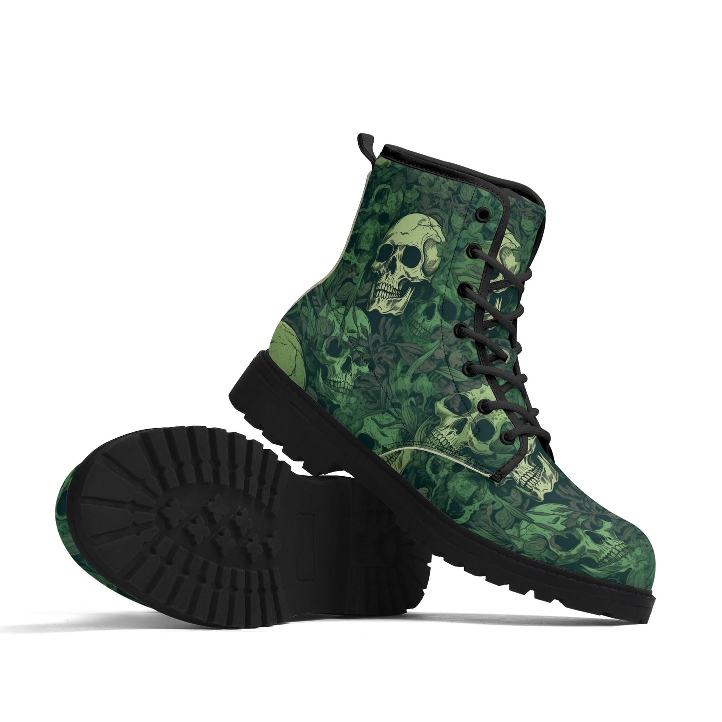 Green Skulls Mens Upgraded Black Outsole Leather Boots