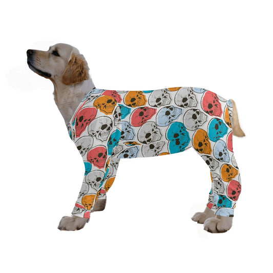 Colorful Skulls Ultra-Soft Dog Pajamas