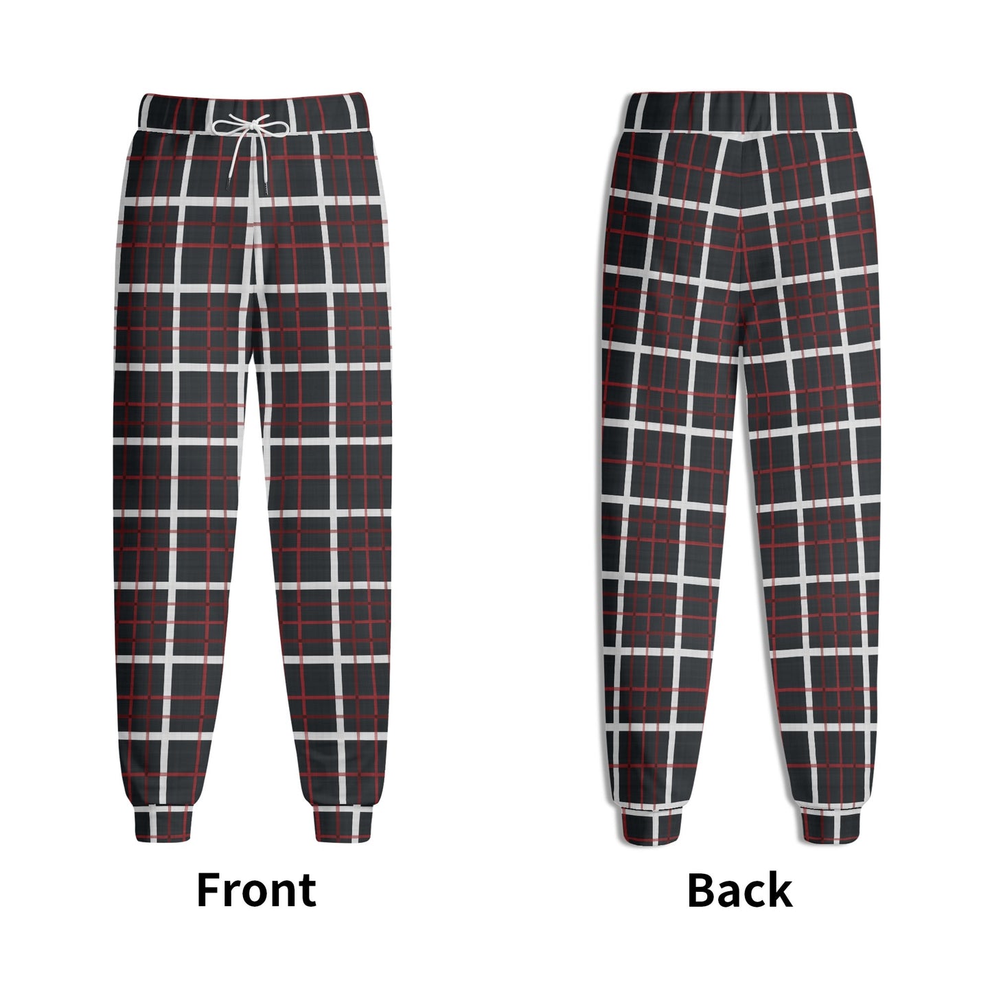 Red, White And Black Design Joggers Sweatpants