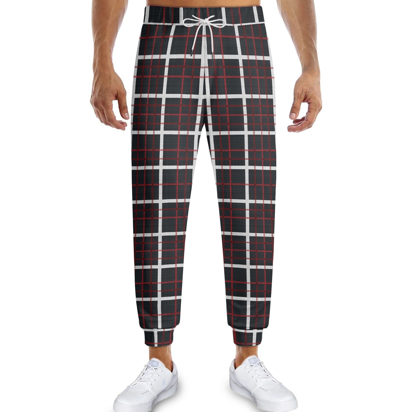 Red, White And Black Design Joggers Sweatpants