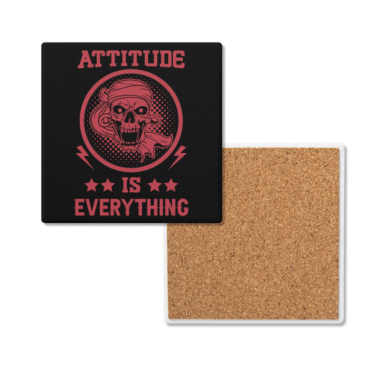 Attitude Is Everything Square Ceramic Coasters (4 Pack)