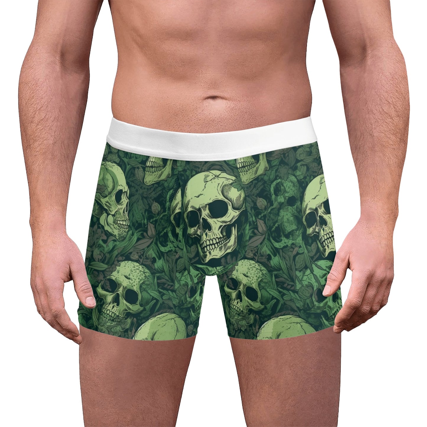 Green Skulls Boxer Briefs