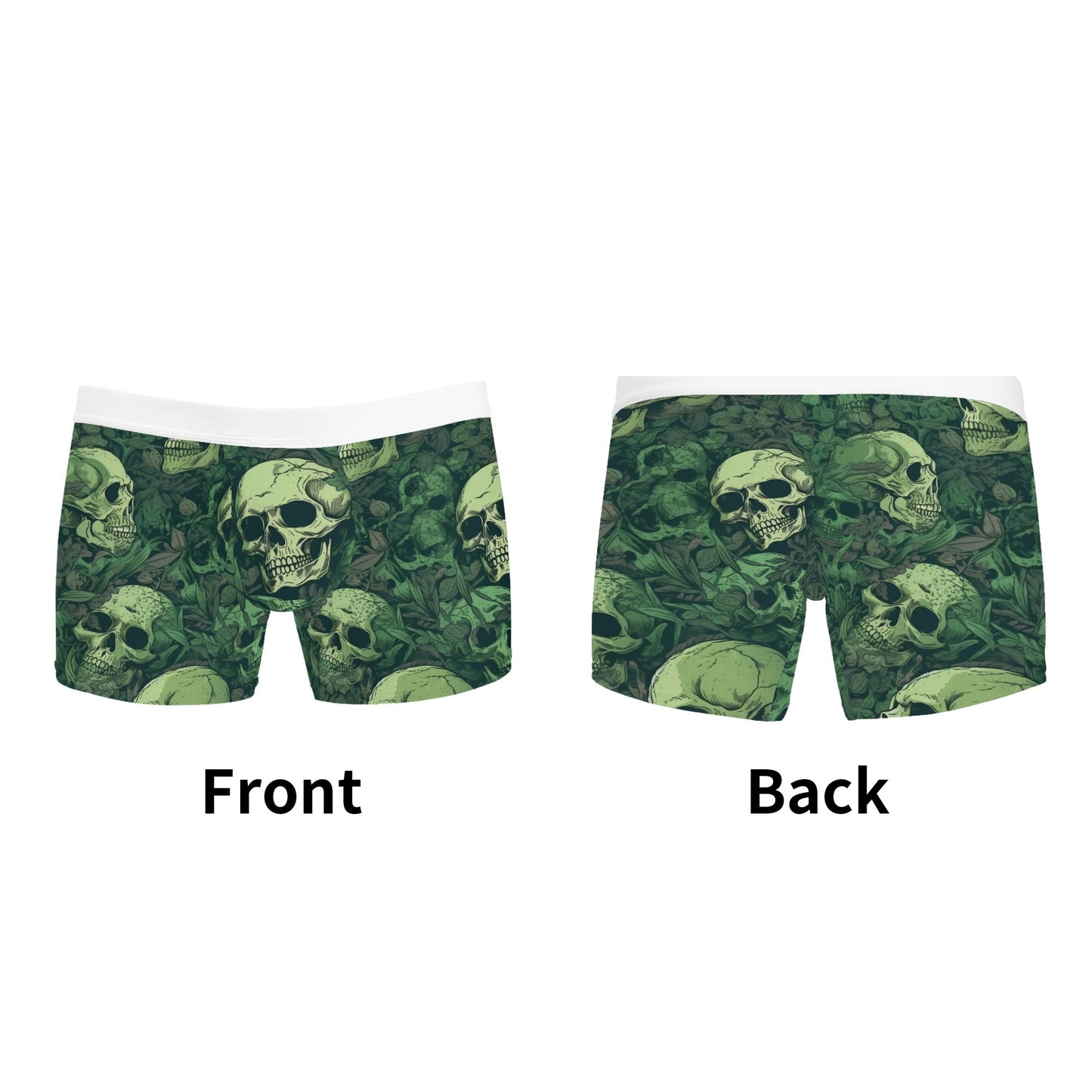 Green Skulls Boxer Briefs