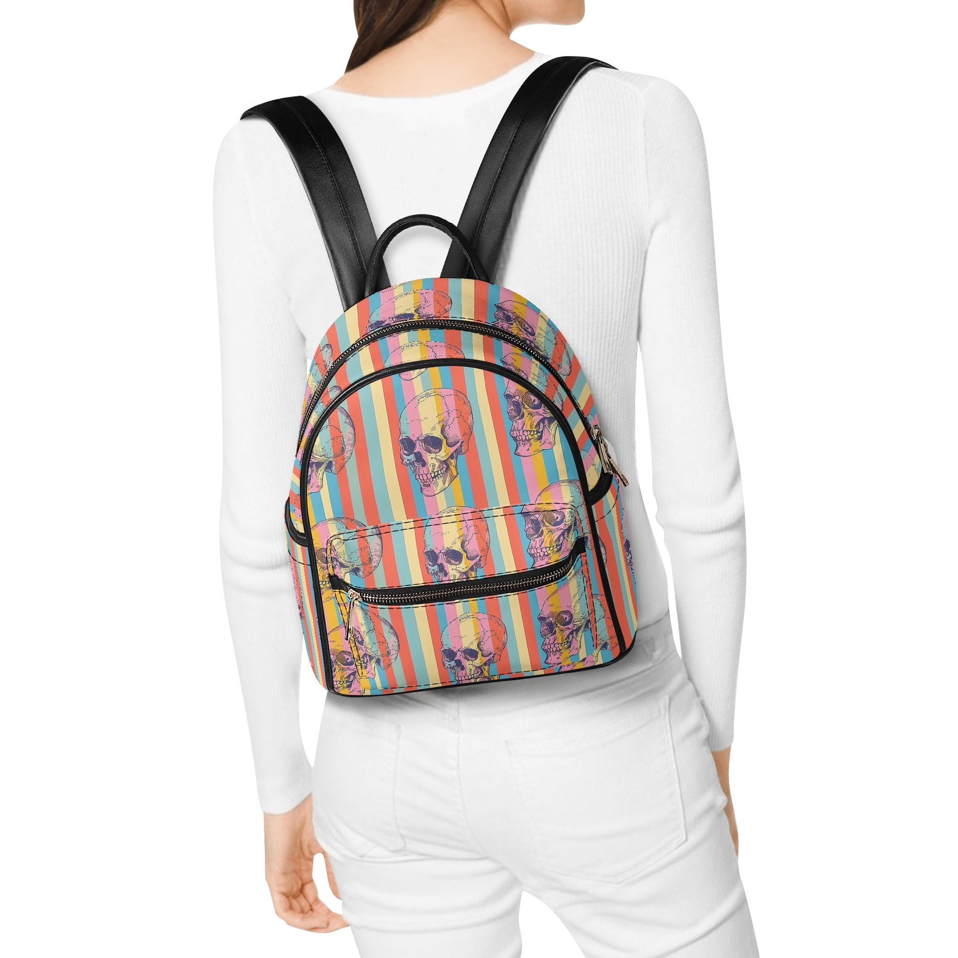 Skulls And Stripes Casual Backpack