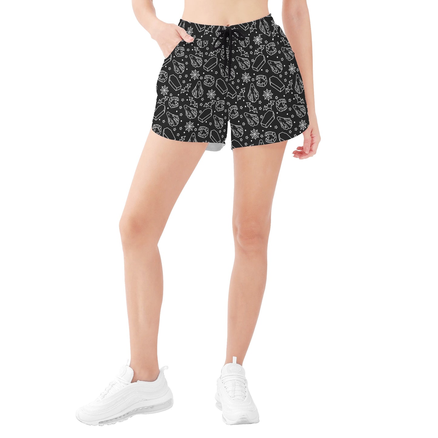 Gothic Symbols Womens Casual Beach Shorts