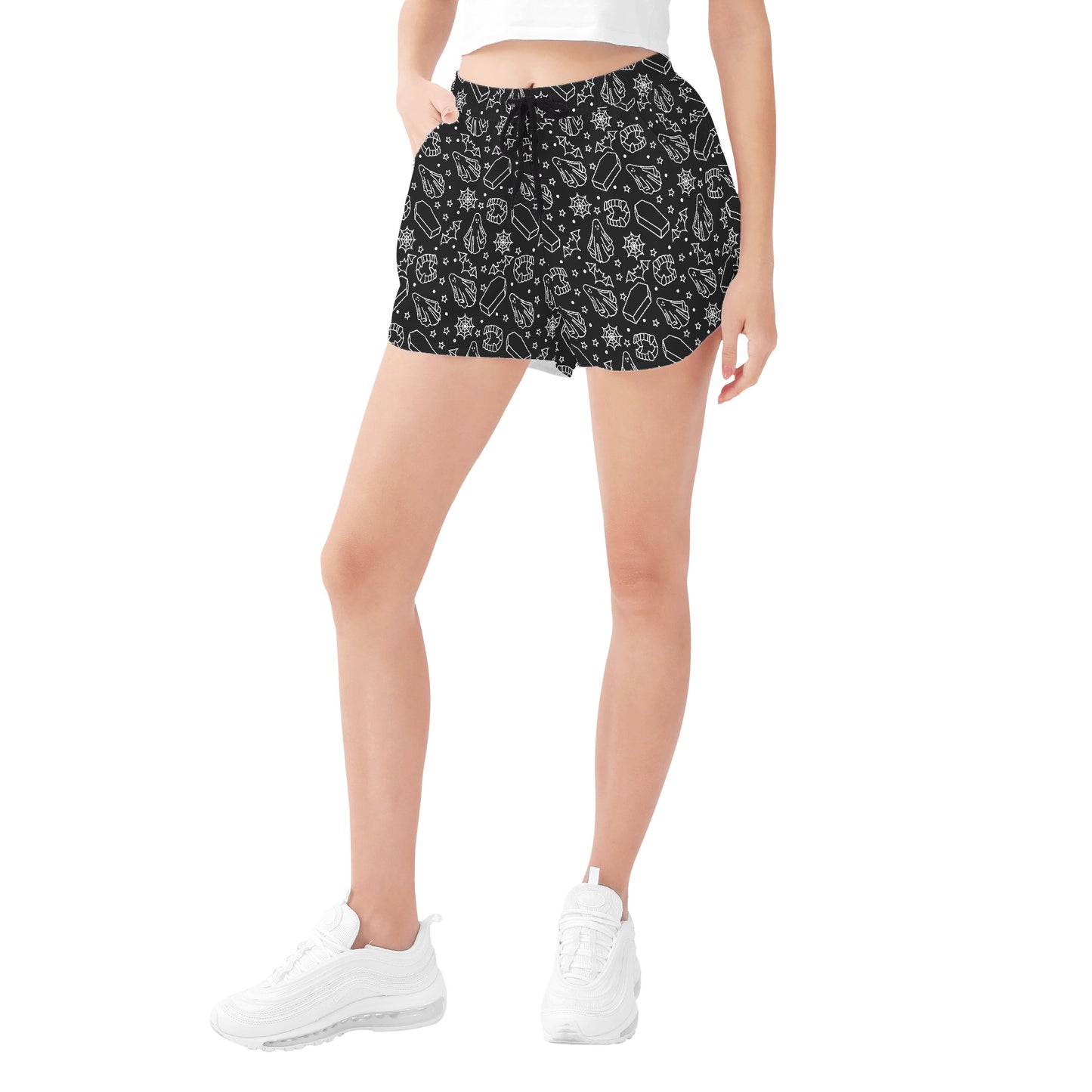 Gothic Symbols Womens Casual Beach Shorts