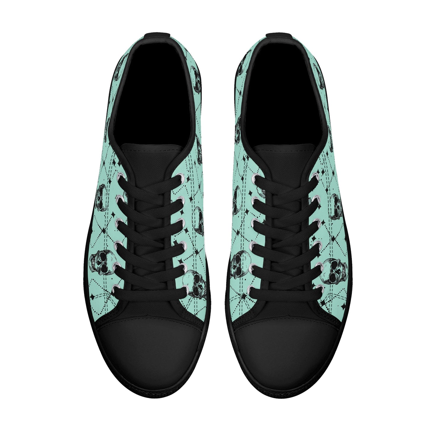 Classic Skulls Mens Rubber Low Top Canvas Shoes