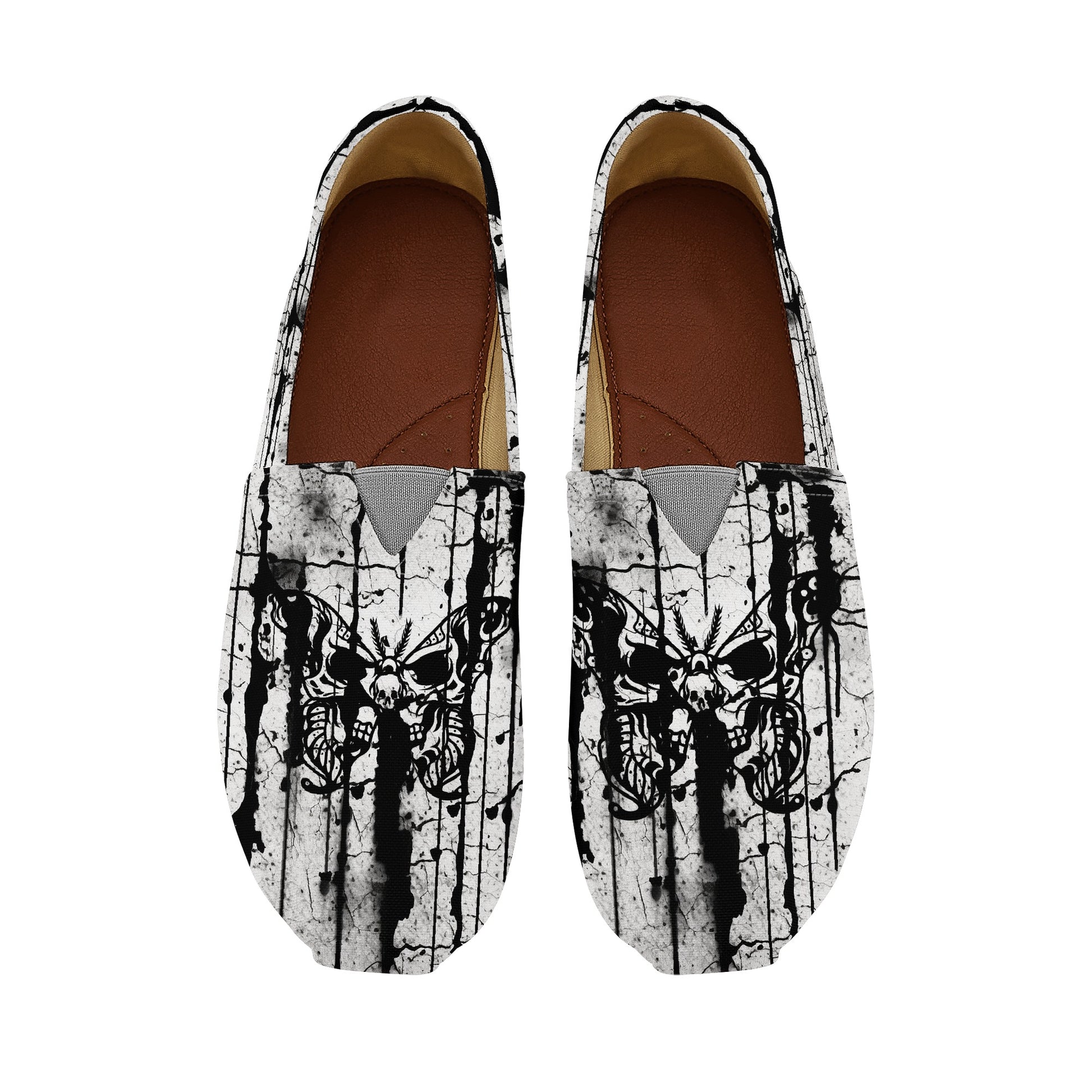 Gothic Hidden Skull Butterfly Casual Shoes