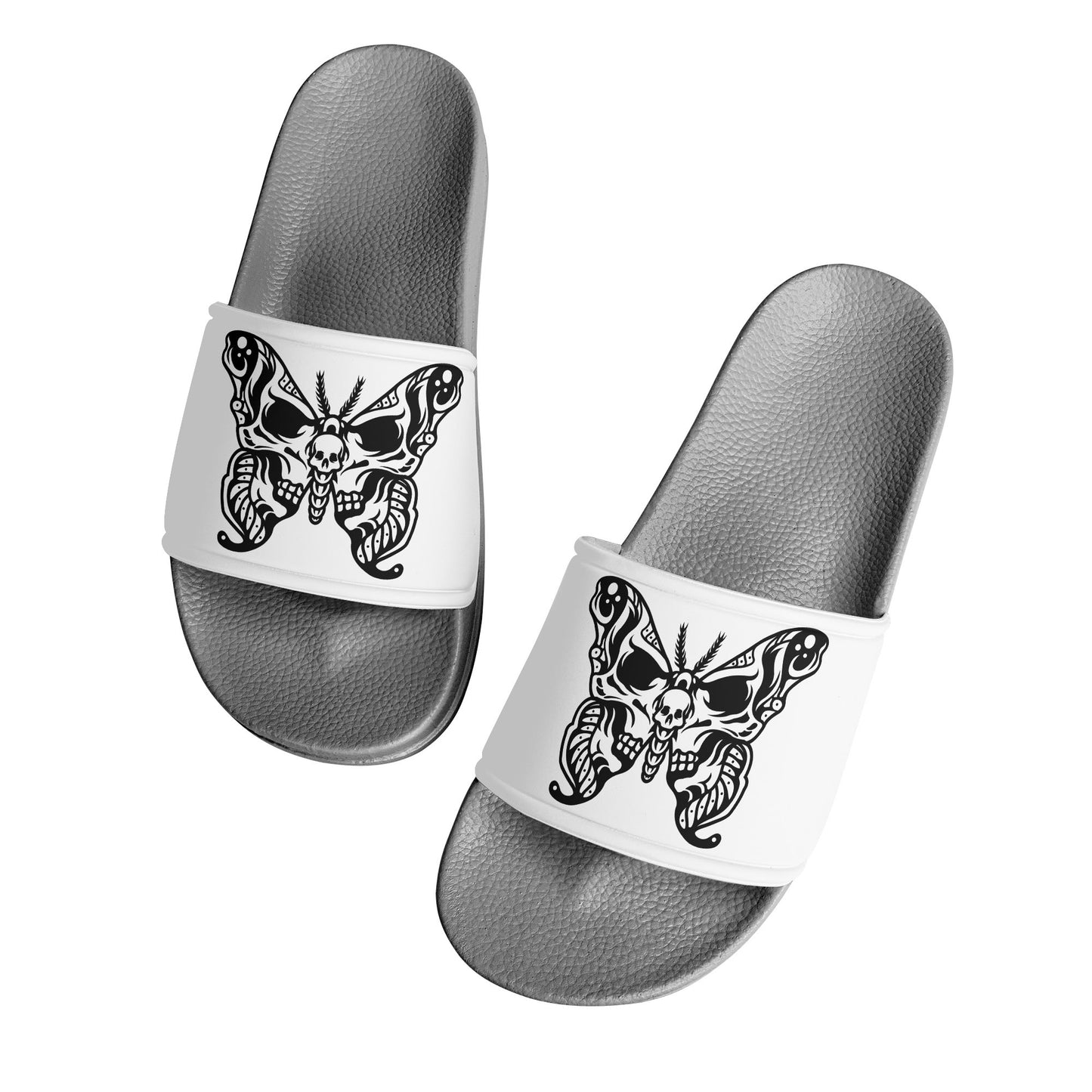 Skull Butterfly Womens PVC Sandals