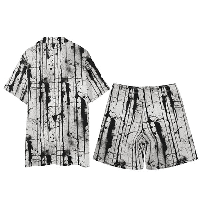 Grunge Regular Fit Hawaiian Short Sleeve Shirt and Shorts Set