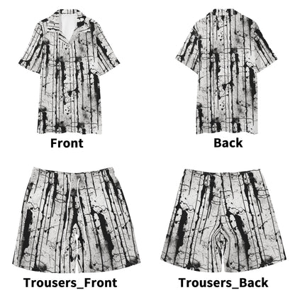 Grunge Regular Fit Hawaiian Short Sleeve Shirt and Shorts Set