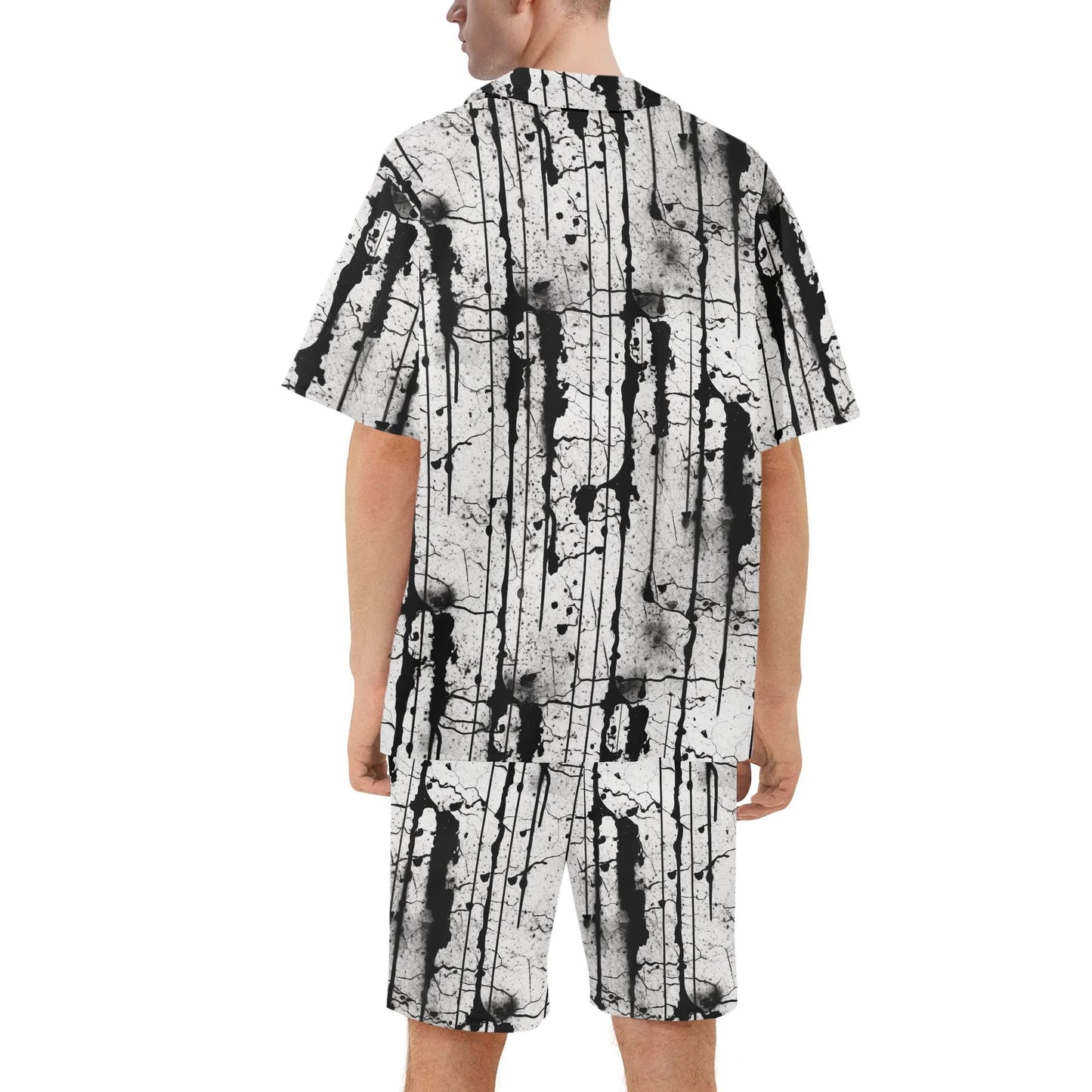 Grunge Regular Fit Hawaiian Short Sleeve Shirt and Shorts Set