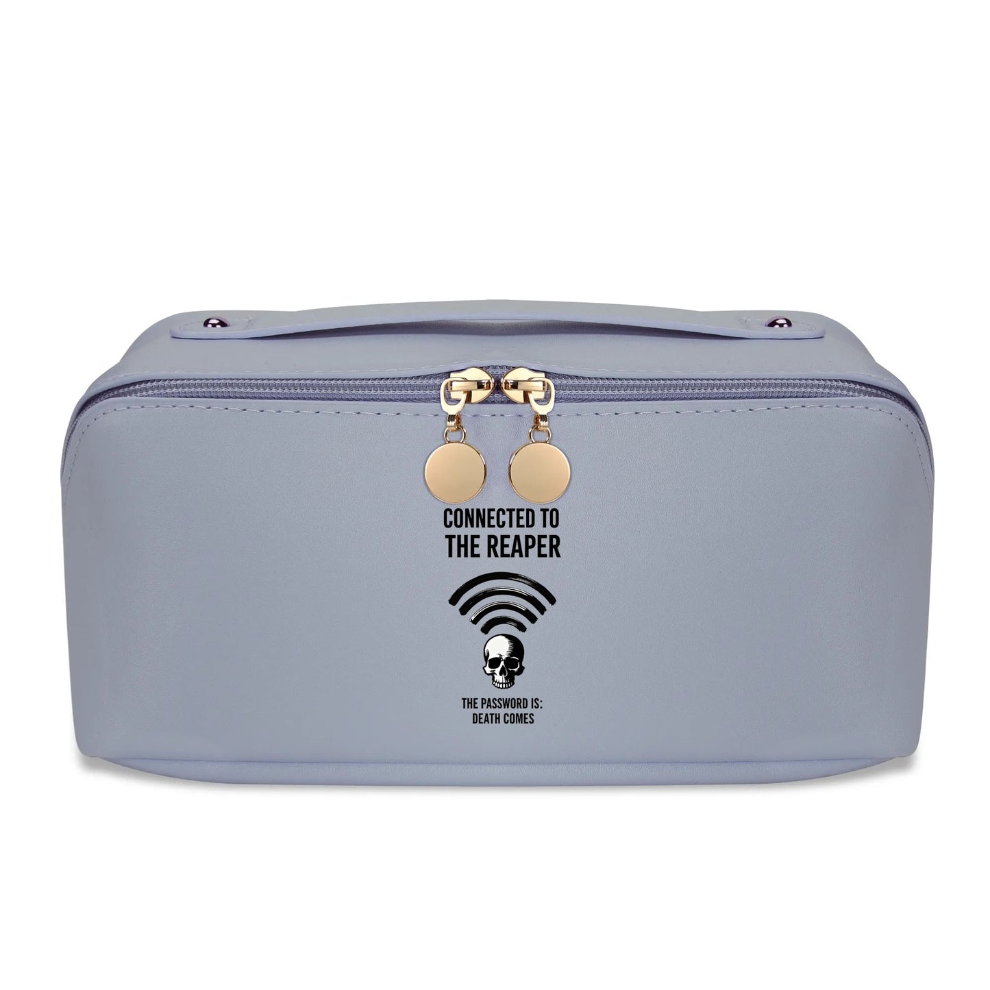 Connecting To The Reaper PU Leather Capacity Cosmetic Makeup Bag