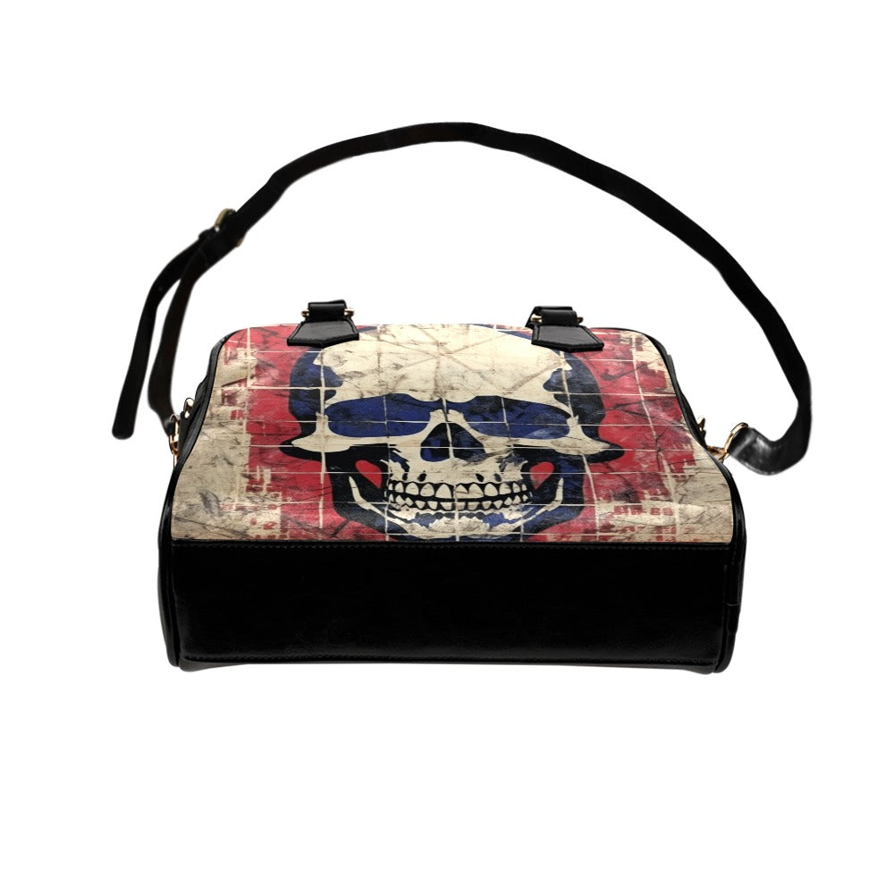 Smiling Skull Shoulder Handbag