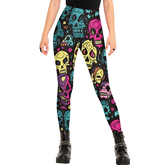 Colorful Skull Leggings