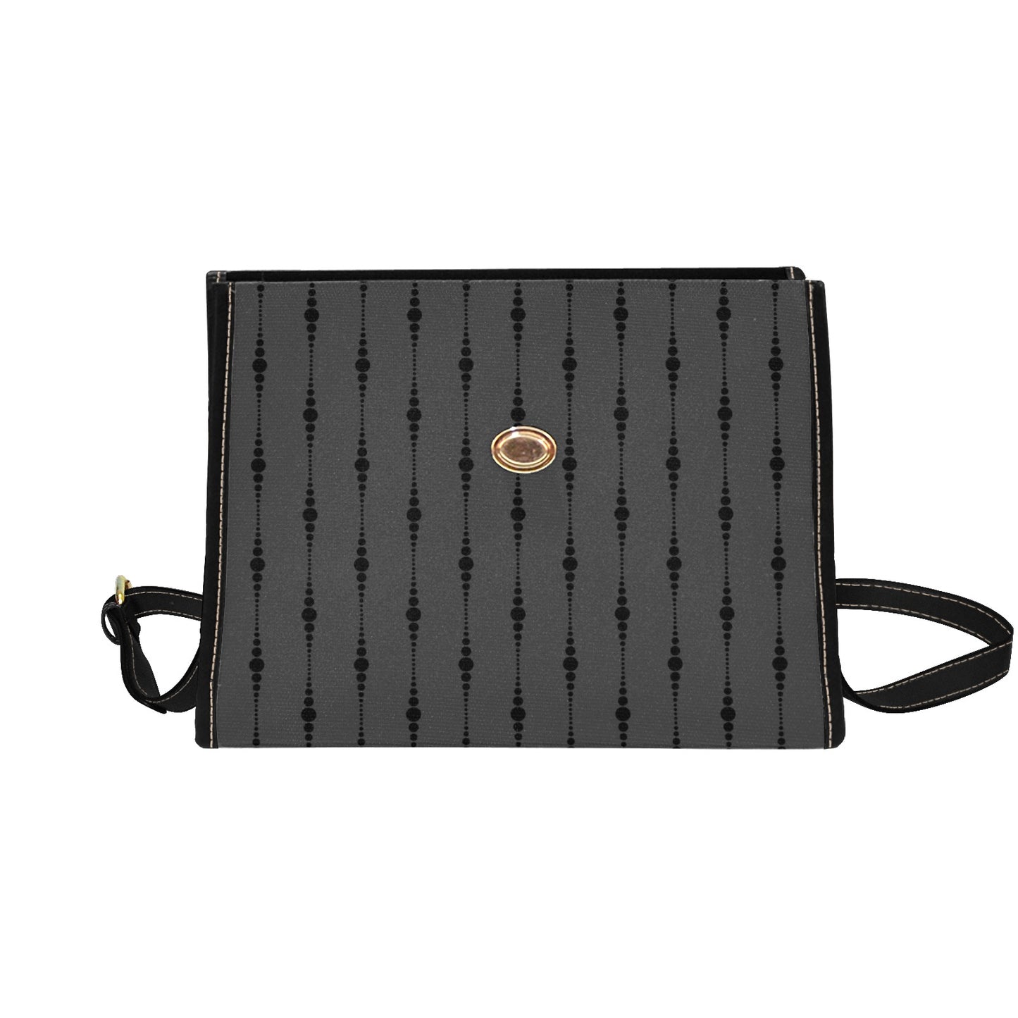 Gray And Black Design Lock Bag