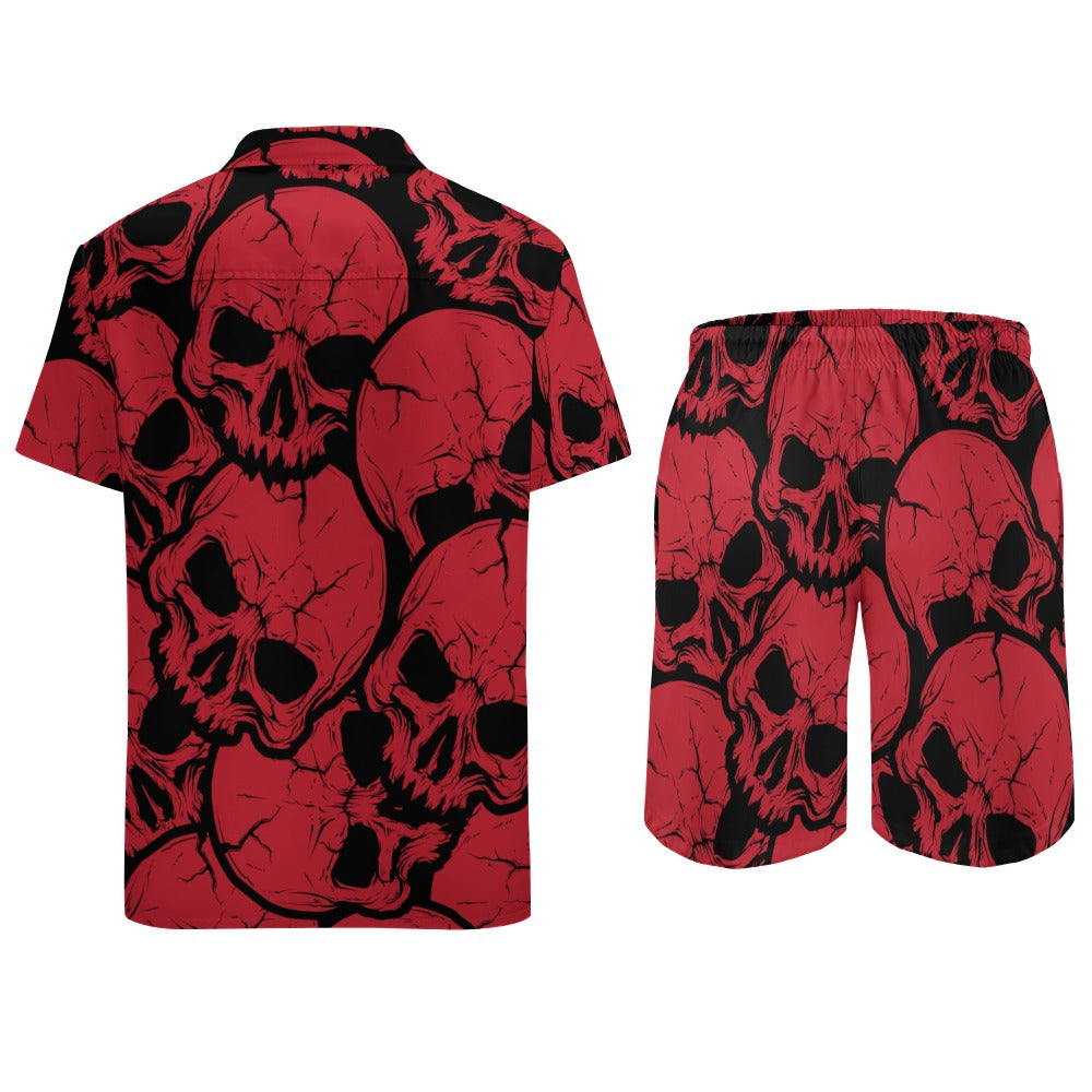 Red Skulls Leisure Beach Suit