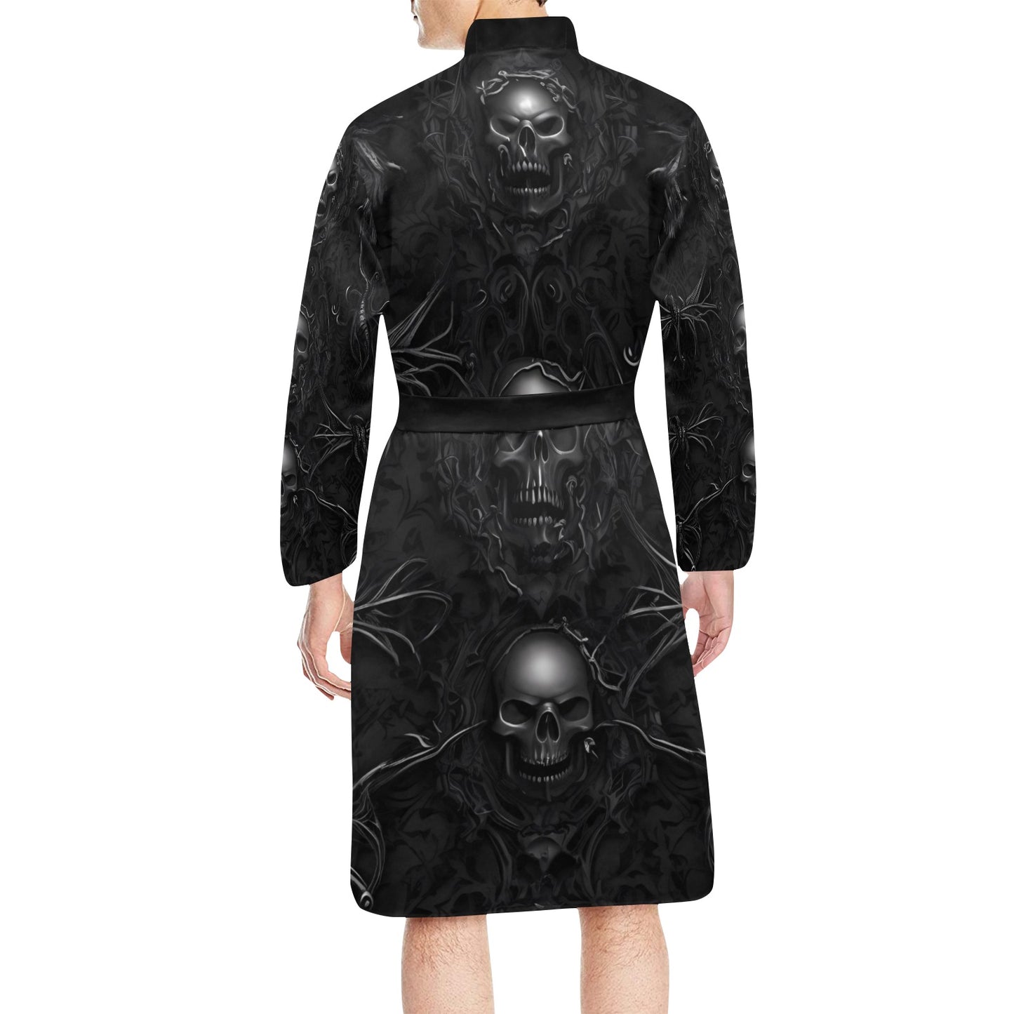 Gothic Skull Belted Night Robe