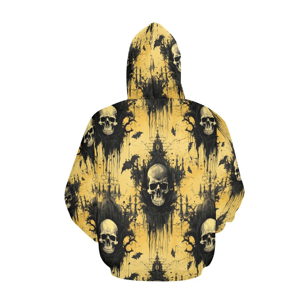 Skulls Faded Yellow Hoodie