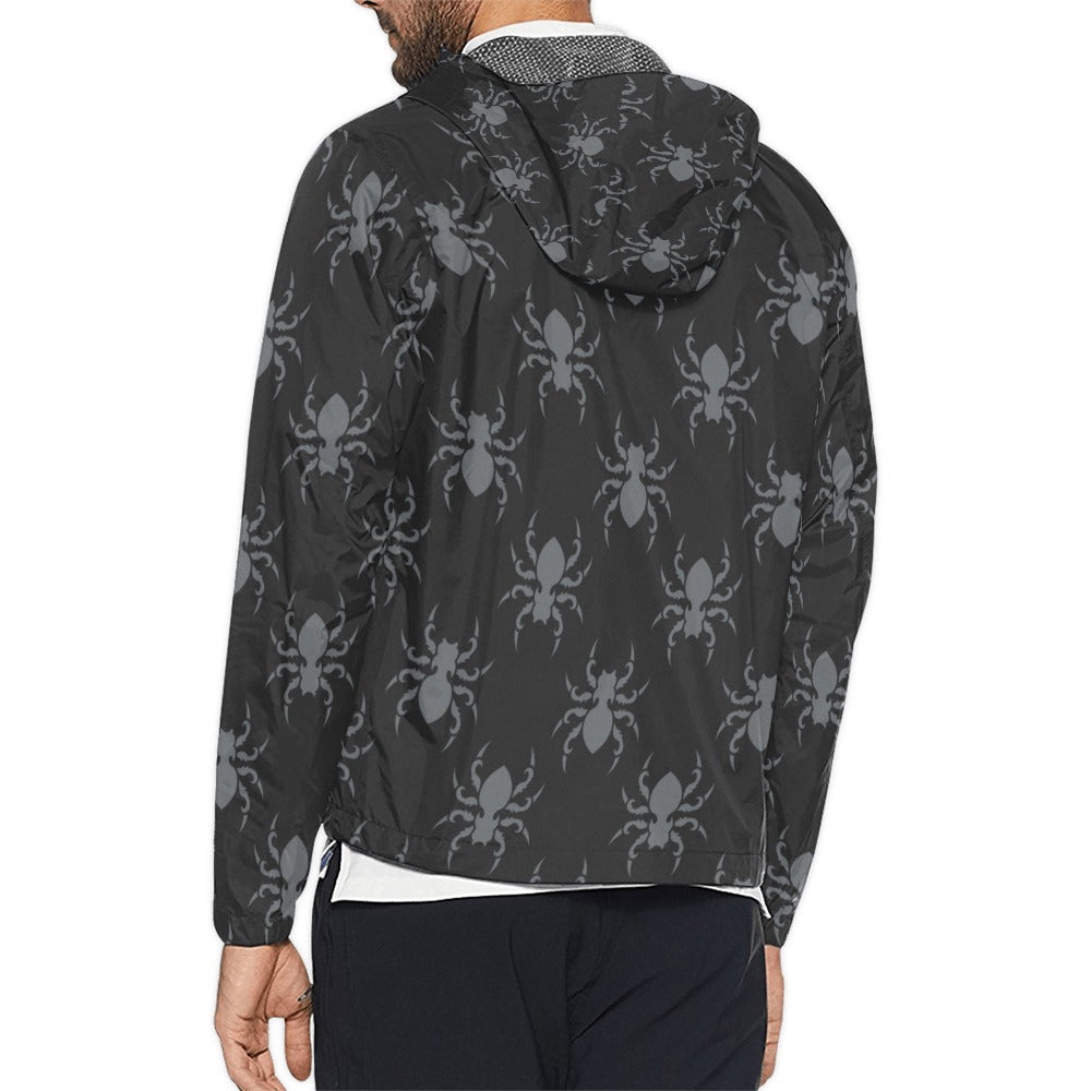 Gothic Spiders Hooded Windbreaker