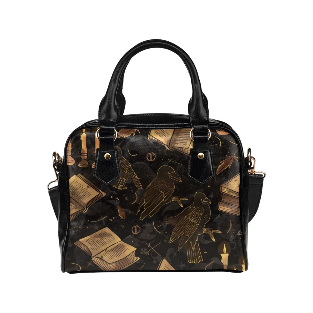 Bronze Crow Shoulder Handbag