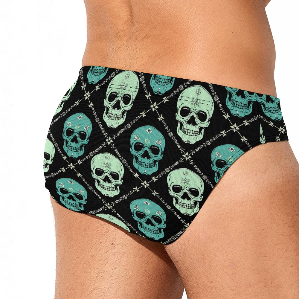 Skulls Pattern Men's Swimming Trunks