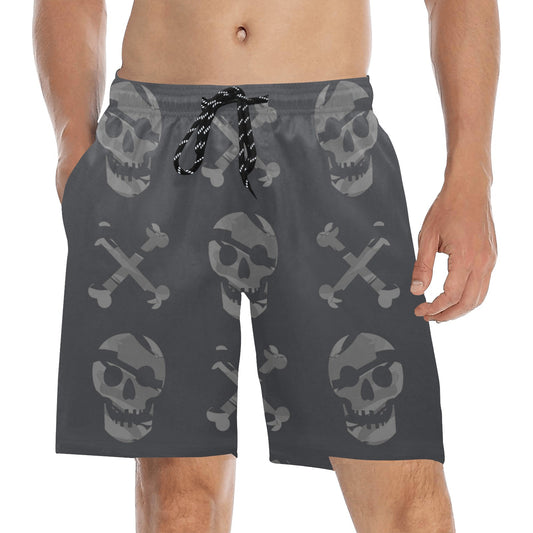 Faded Skulls And Cross Bones Beach Shorts