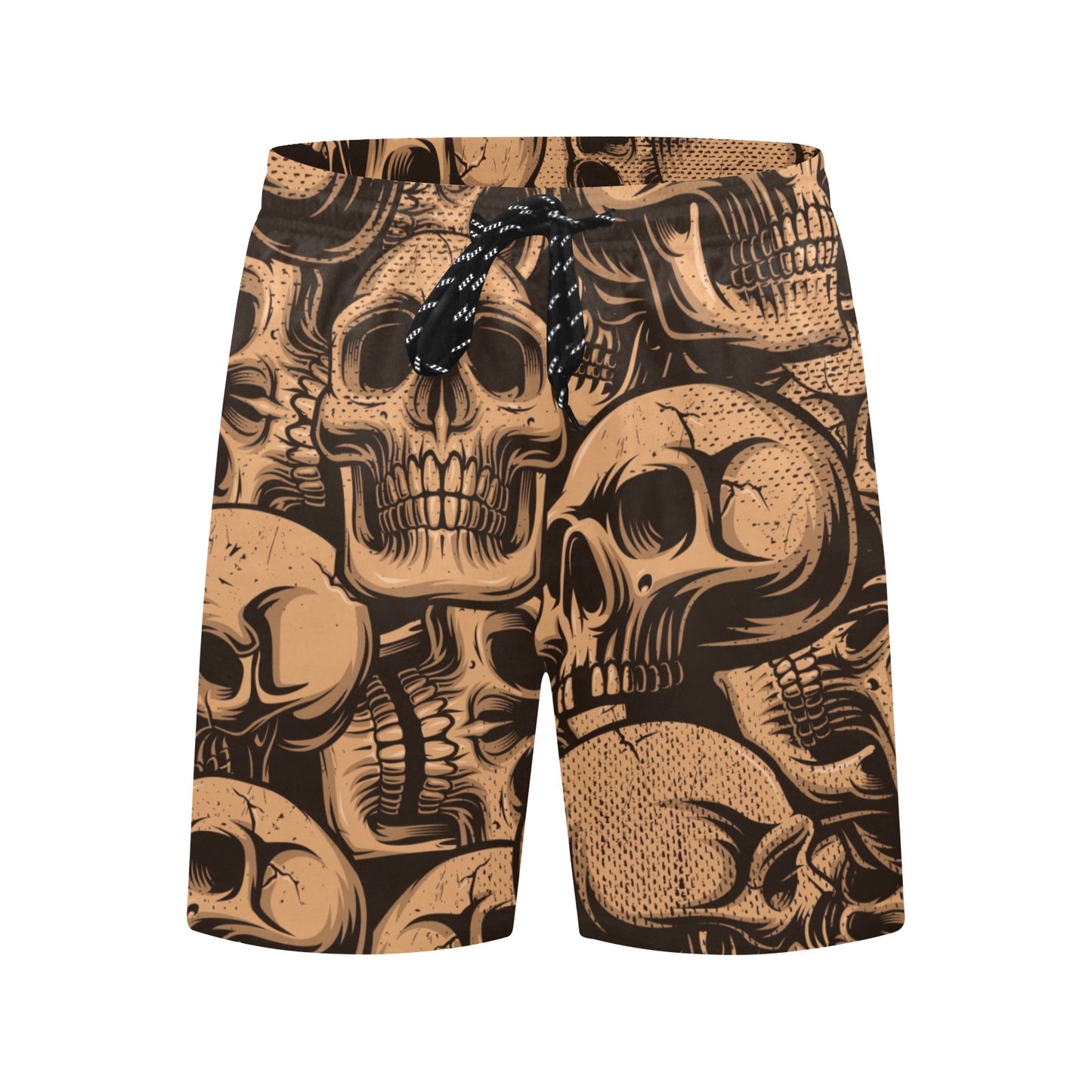 Bronze Skulls Beach Shorts