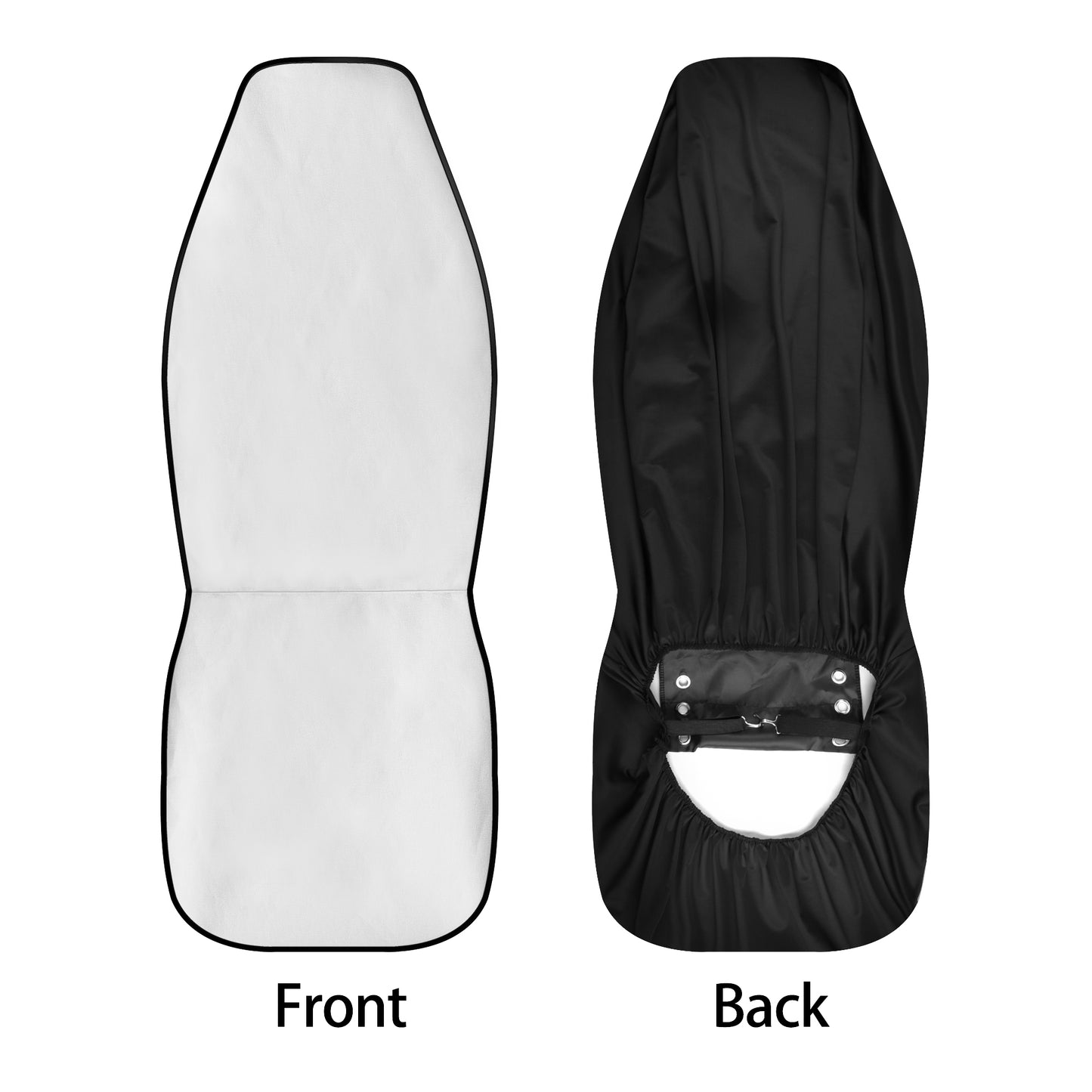 Gothic Black And White Car Seat Covers (2 Pcs)