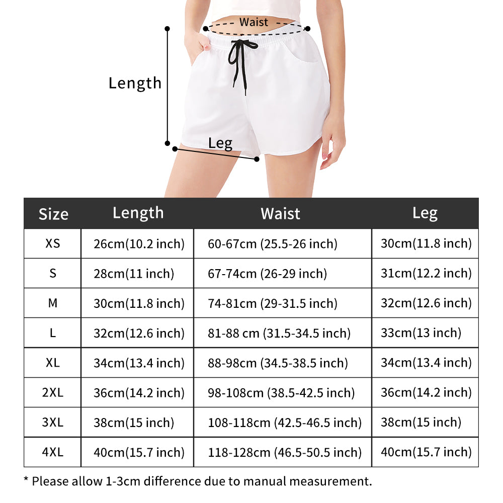 Gothic Symbols Womens Casual Beach Shorts