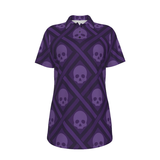 Purple Skulls Women's Polo Shirt