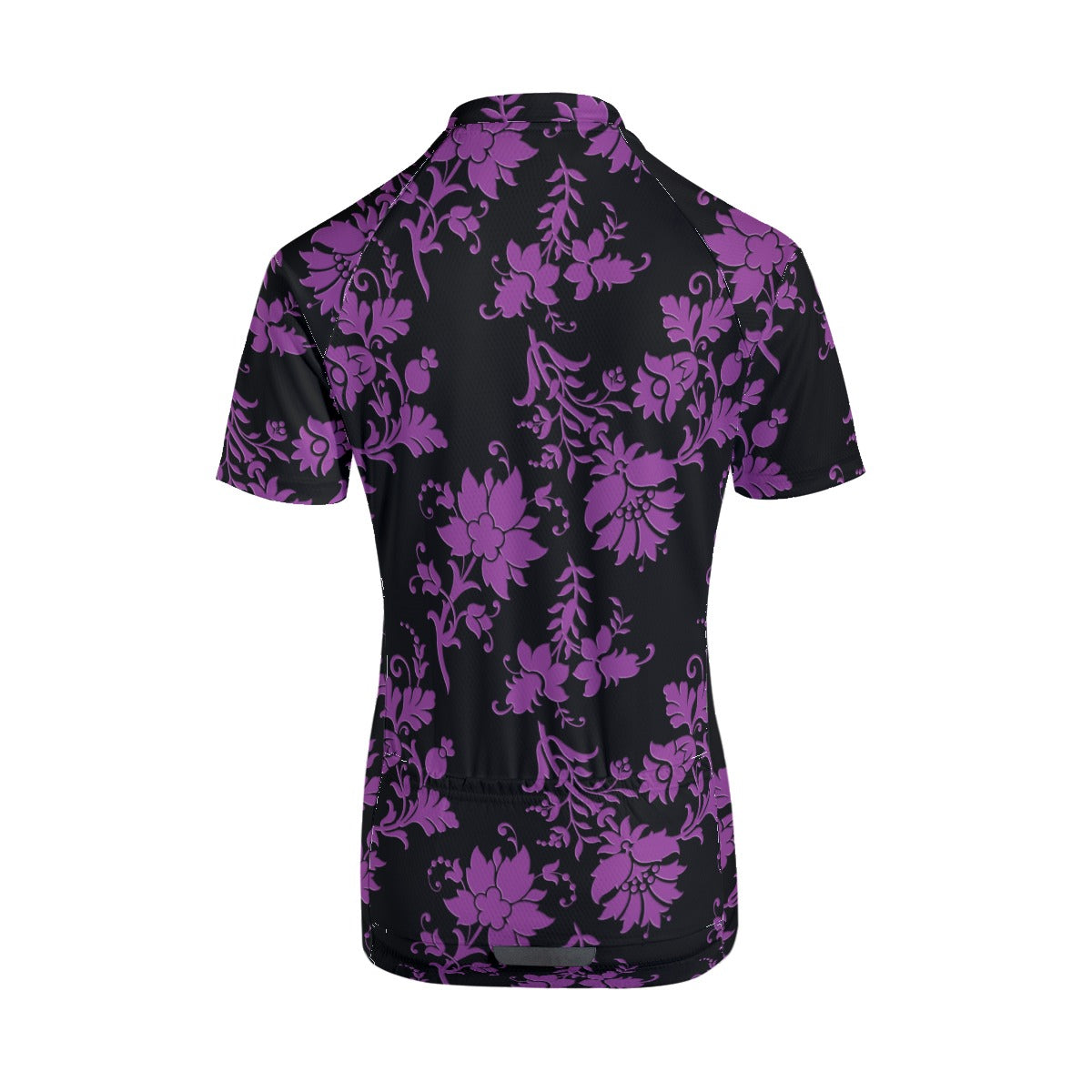 Gothic Purple Flowers Women's Raglan Cycling Jersey