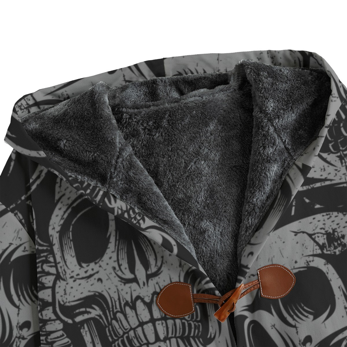 Silver Skulls Button Fleece Windbreaker