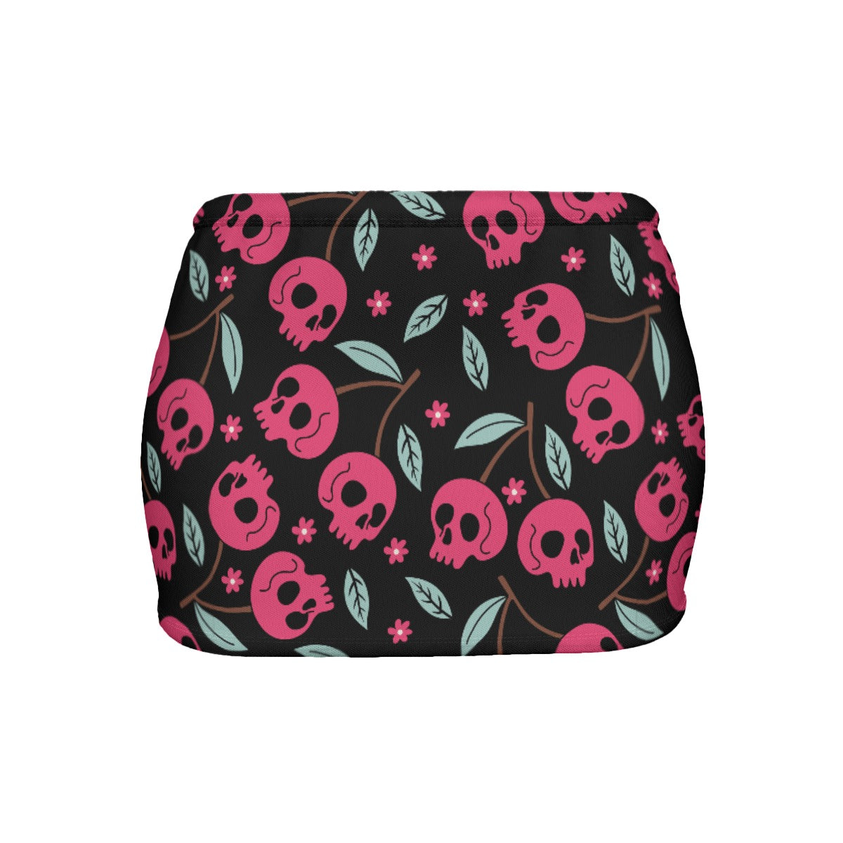 Cherry Skulls Slinky Micro Mini Skirt