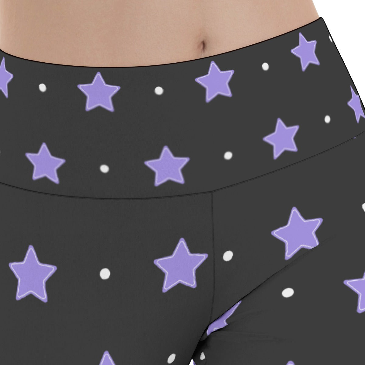 Purple Stars Flare Yoga Pants