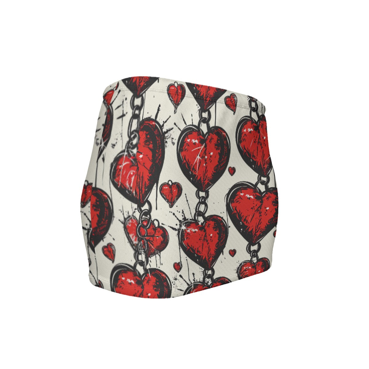 Chained Hearts Slinky Micro Mini Skirt