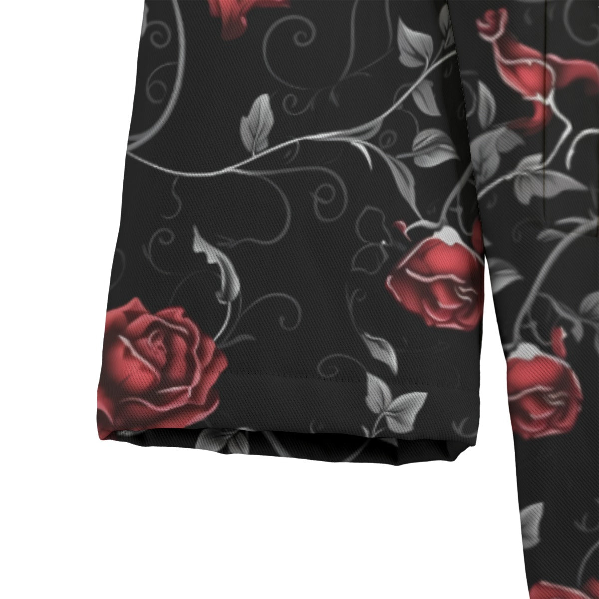 Wilting Roses Button Fleece Windbreaker