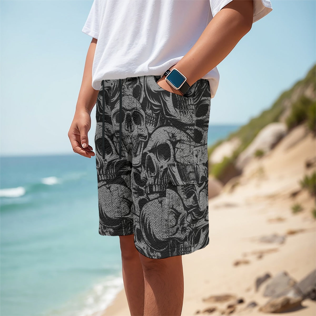 Silver Skulls Men's Cargo Shorts