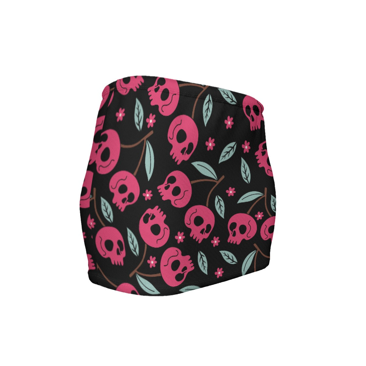 Cherry Skulls Slinky Micro Mini Skirt