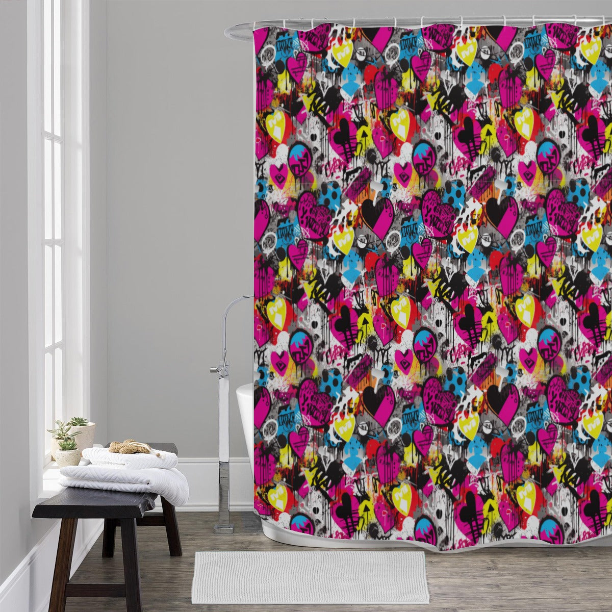 Rebel Love Shower Curtains