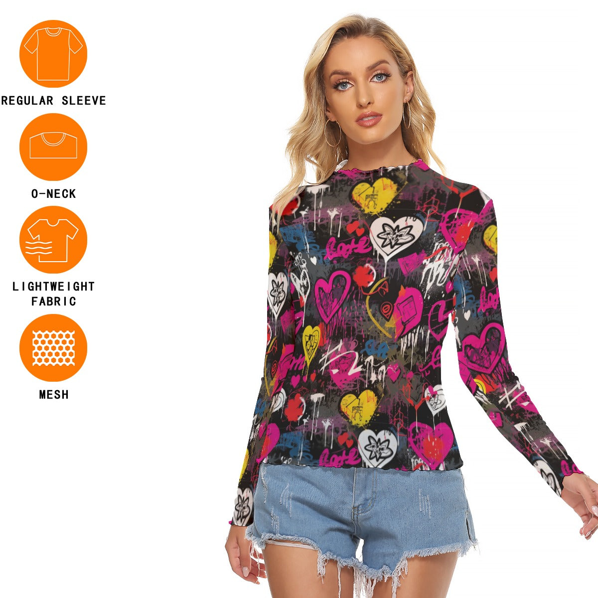 Rebel Love Women's Mesh T-shirt