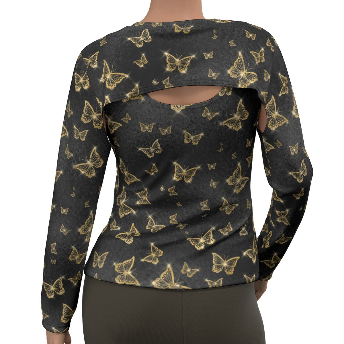 Golden Butterflies Two-piece Sport Sweatshirt