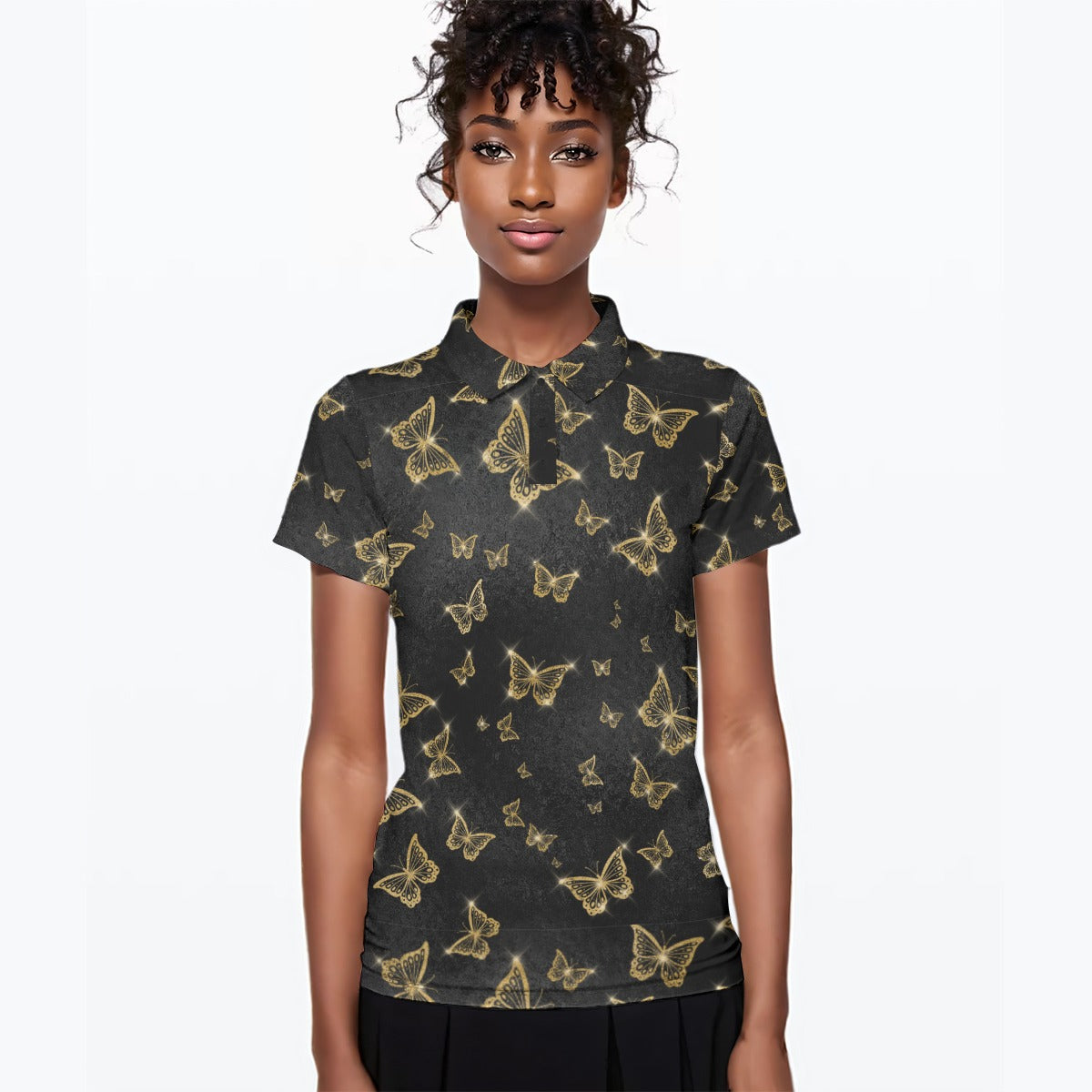 Golden Butterflies Women's Polo Shirt