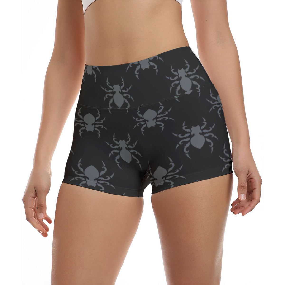 Gothic Spiders Ultra-Short Yoga Shorts